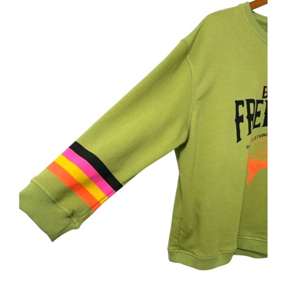 Hammill & Co Australia Sweatshirt Graphic Print Brave Freeborn Elk Green Size L - Picture 2 of 9